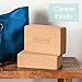 Peace Yoga Set of 2 Cork Wood Yoga Blocks with Premium Designs - Geometry
