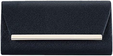 HMaking Womens Sparkling Wedding Evening Bridal Clutch Purse Handbag (Black A)