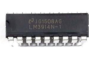 Juried Engineering LM3914N-1 LM3914 Dot Bar-Graph Display Driver w/Regulated and programmable LED Current Drive eliminating ex resistors DIP-18 Breadboard-Friendly (Pack of 2)