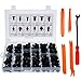 Lictin 240Pcs Universal Auto Black Nylon Clips Plastic Rivet, Car Trim Clips Push Retainers Clips Set Retainers Assortment with 4pcs Interior Trim Panel Removal Pry Tool and Free Fastener Remover