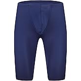 YUFEIDA Men's Compression Half Tights Leggings Sheer Swimwear Shorts Trunks Pant