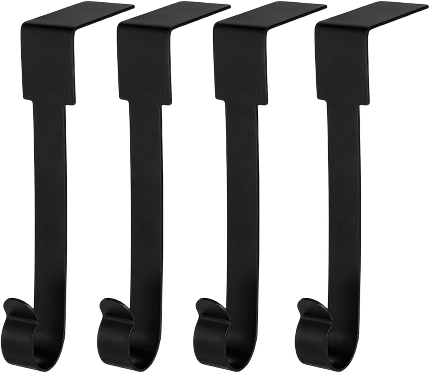Stockings & Holders - Guojanfon 4 Pack Christmas Stockings Holder Hanger, Metal Hooks for Hanging Christmas Stockings,Stocking Holders for Mantle for Christmas Decorations (Black)