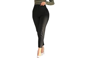 DGZTWLL Womens Dress Pants Stretchy High Waist Zipper Trendy Skinny Business Casual Office Work Pencil Trousers with Pockets