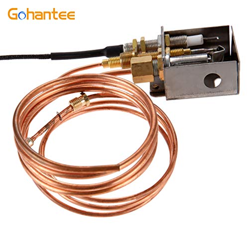 gohantee Propane Gas Part Pilot Burner Assembly Safety Replacement for Propane Igniter Kit Fits for Fire Pits