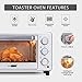 VIVOHOME 6-Slice Countertop Toaster Oven with Bake Pan, Broil Toasting Rack and Drag Hook, Oven Mitten Included, Stainless Steel, Silver