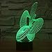 Abstract art Sculpture Lamp, Amazing 7 Colors Optical Illusion 3D Touch Button LED Light, USB Power ZB2972