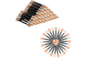 100pcs Disposable Eyeshadow Brushes Makeup Applicators With Eye Shadow Eyeliner Stick Of Dual Sided Sponges for Make Up Spong