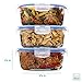 Superior Glass Round Meal Prep Containers -6pk (32oz) BPA-free Airtight Food Storage Containers with 100% Leak Proof Locking Lids, Freezer to Oven Safe Great on-the-go Portion Control Lunch Containers