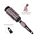 Round Brush,Hair Blow Dryer brush INNOLV Nano Thermal Ceramic &Ionic barrel with drying adaptor,Fast Airflow for Hair Drying,Styling,Curling,Rose Gold Color(7-11inch Long Hair)