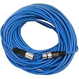 SEISMIC AUDIO - SAXLX-100 - 100' Blue XLR Male to XLR Female Microphone Cable - Balanced - 100 Foot Patch Cord