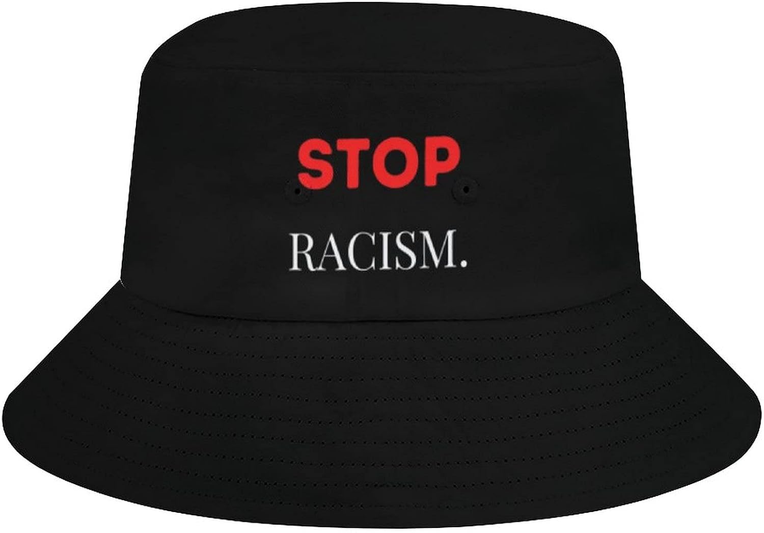 Stop Racism Black Bucket Hats for Men Women Sun Protection Fisherman's