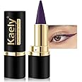 Kaely Dark Purple Gel Eyeliner Pencil,Waterproof Smudge Proof Eye Liner Pen,Cat Eye Goth Halloween Makeup,Eye Black Face Paint Lipstick Crayon,Color Colorful Eyeliner Eyeshadow Stick,11