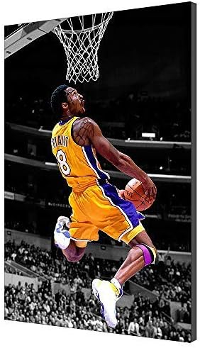 Kobe Bryant Wallpaper Basketball Home Decor Sports Poster Painting Canvas Prints Picture Frameless Artwork New Home Gift (16x24inch)