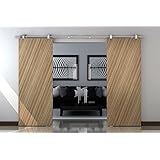 Double track sliding barn doors