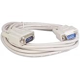 Your Cable Store 10 Foot DB9 9 Pin Serial Port Cable Male/Male RS232