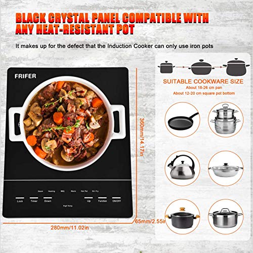 Frifer Builtin Induction Ceramic Hob, 220V Burner Touch Control Electric Induction Cooker