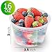 50pk 16oz Small Plastic Containers with Lids - Freezer & Deli Containers