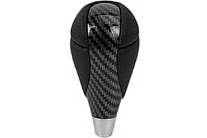 muge racing Gear Shift Knob Carbon Fiber Leather for Most Lexus ES300 GS430 IS250 LX470 RX450h Toyota Crown Corolla Camry Rav4 Prado 4Runner Highlander