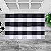 MORECARE Buffalo Plaid Rug, Set of 2 Cotton Hand-Woven Durable Black and White Kitchen Rug Farmhouse Checkered Plaid Doormat Carpet for Bedroom Laundry Porch Bathroom, 18''x 28'' and 24'' x 51