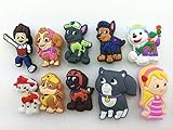 10pcs Paw Patrol (Puppy Power) Ryder Katie Fanfiction Shoe Charms Fits Croc Shoes & Wristband Bracelet