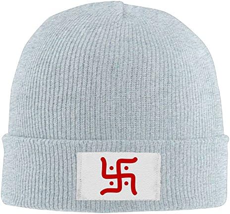 Kaomaoxi Adult Skull Beanie Hindu Symbols Knit Hat