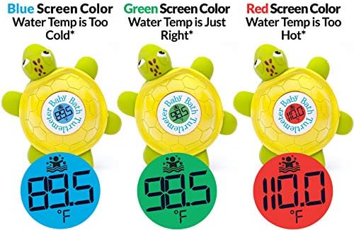 nuby bath thermometer and clock turtle