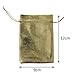 YUTIAN 100pcs Drawstring Organza Pouch Jewelry Wedding Favor Candy Bag Packing Gold 9X12 Centimeter
