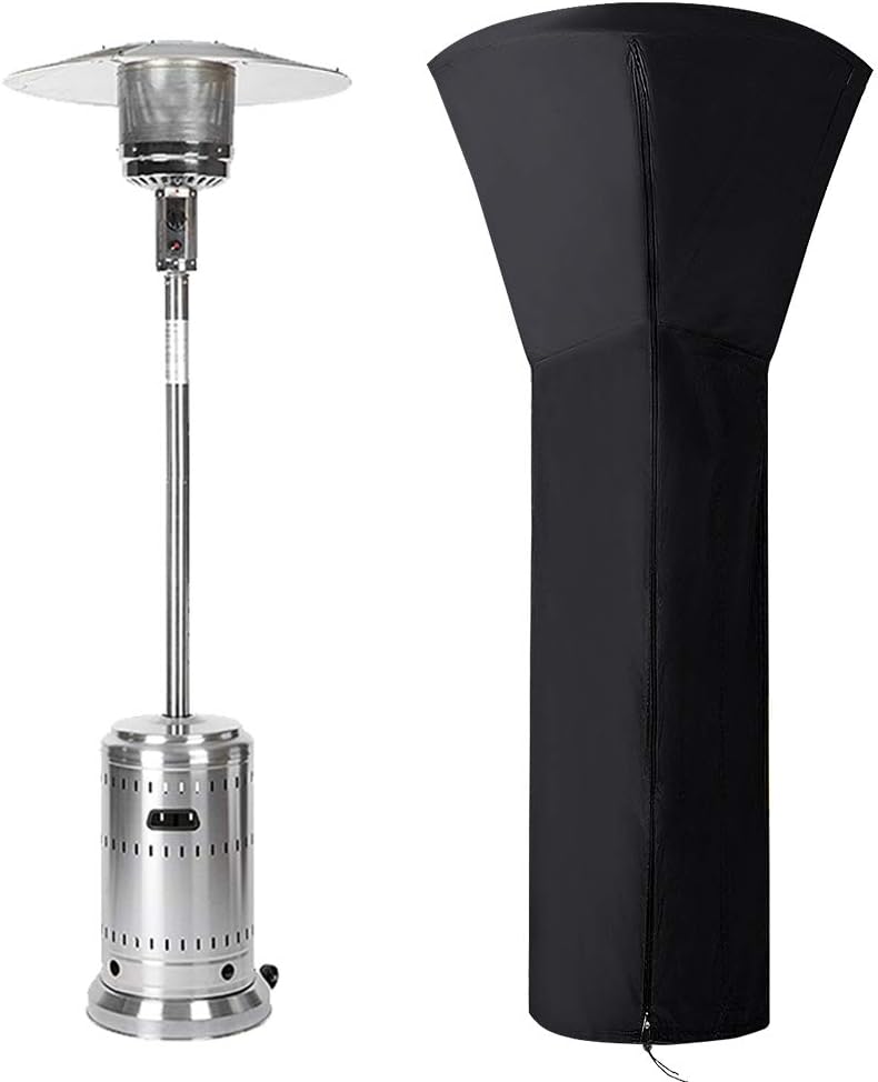 Naiveroo Patio Heater Cover Waterproof with Zipper, Standup Outdoor Round Heater Covers 89'' H x 35" D x 19" B
