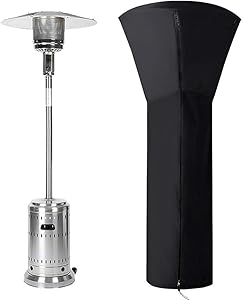 Naiveroo Patio Heater Cover Waterproof with Zipper, Standup Outdoor Round Heater Covers 89'' H x 35" D x 19" B