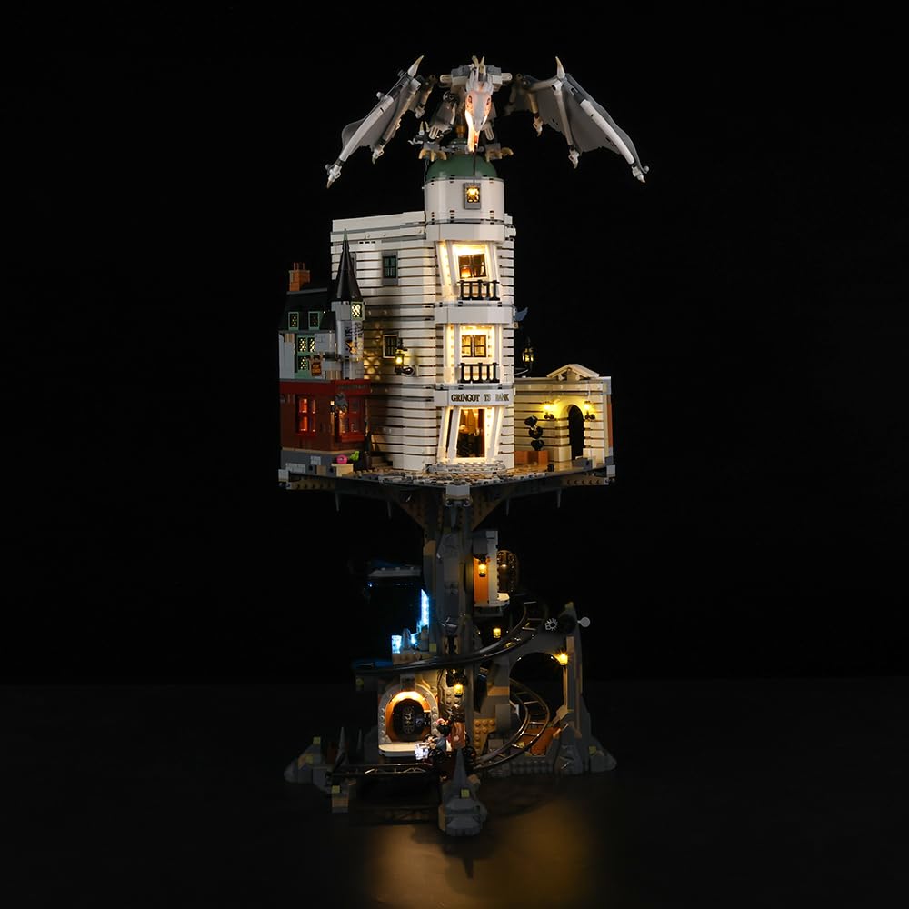 Kyglaring LED Lighting Kit (No Model) - Compatible with Lego-76417 Harry Potter Gringotts Wizard Bench Building Blocks Model Set - Only Leds No Brick Set (Classic Version) — image 1