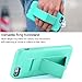 ZVEdeng iPhone 6 Case, iPhone 6S Case, Vertical and Horizontal Stand Finger Strap Foldable Kickstand Holster Phone Stand Dual Layer Anti Scratch Case Cover for Apple iPhone 6 / 6s 4.7'' Mint Green