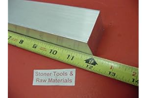STONER METALS 1-1/4" X 1-1/4" Square Aluminum 6061 Solid BAR 12" Long T6511 1.250" Mill Stock