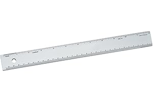 Alumicolor Aluminum Standard Straight Edge with Non-Slip Back 12 Inch, Silver