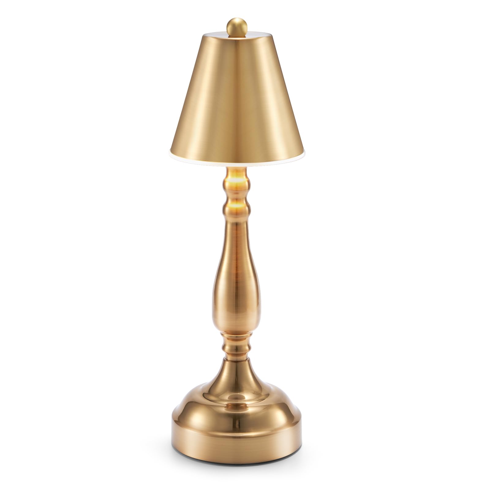 Photo 1 of Cordless Rechargeable Table Lamp,5000mah Battery Operated Table Lamps Cordless, Portable Small Brass Table Lamp,3 Color Touch Stepless Dimming Outdoor Table Lights for Home Bedroom Restaurant Dining