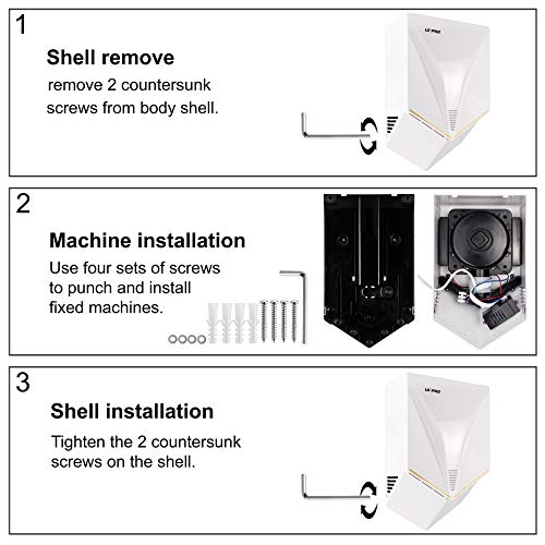 LS-PRO Automatic Hand Dryer for Commercial Bathrooms. High Speed Hot Air, Dry Hands in 7s. No Touch Operation with Infrared Sensor. Easy & Fast Installation. Low Noise 60 dB. 1 Year Warranty.