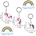 Aitey Unicorn Party Favors Supplies, Rainbow Birthday Theme Assorted Kit, Bracelets, Rings and Keychains Bulk Toys for Carnival Prizes for Kids and Girls (60 Pack