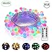 Colored lights Outdoor Globe String Lights with Remote Control, 50 LED Patio lights Waterproof Battery Powered string lights for Xmas Tree Party Patio Garden Wedding, 18 Ft, 8 Lighting Modes, Colored