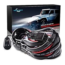 MICTUNING 12ft Wiring Harness Kit for Off Road LED Work Light Bar - Power Relay Blade Fuse ON/OFF Switch