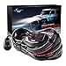 MICTUNING 12ft Wiring Harness Kit for Off Road LED Work Light Bar - Power Relay Blade Fuse ON/OFF Switch