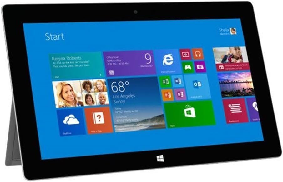 Microsoft Surface 2 Tablet Refurbished - Windows RT 8.1, 10.6" 1920x1080 1080P LCD Touchscreen, Front and Rear Camera Office RT 2013 Included (Certified Refurbished)