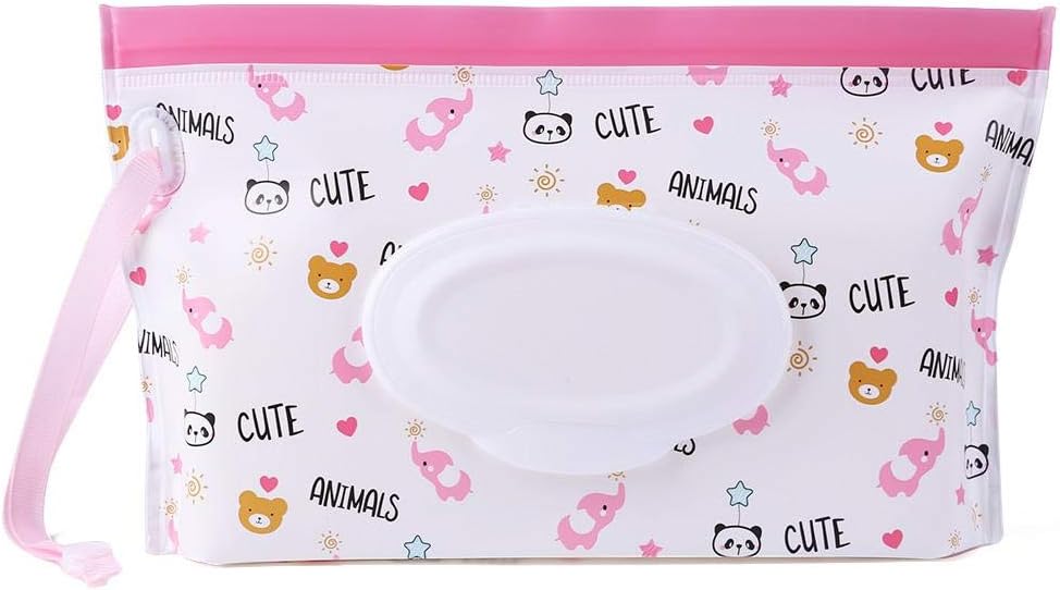 Amazingdeal Portable Wipe Container Case EVA Wet Tissue Bag for Stroller Cosmetic Pouch