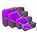 G4Free Packing Cubes 4pcs Value Set for Travel ,Helpful Packing Bags(Purple)