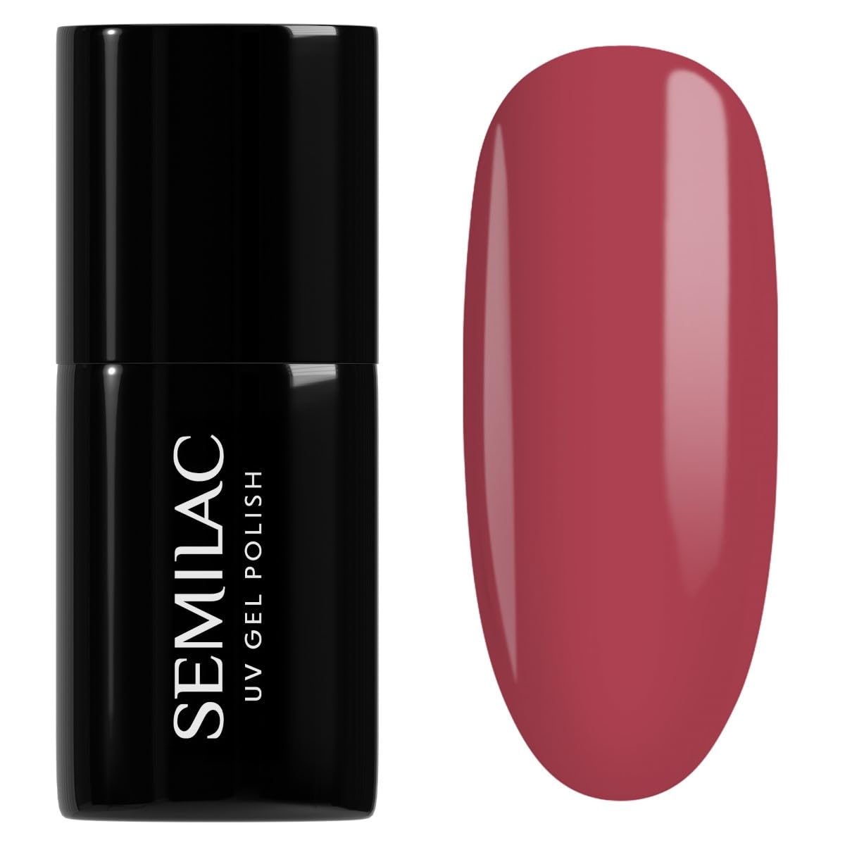 SEMILAC Gel Nail Polish 400 Rusty Red Nail - Full Coverage Gel Polish - Soak Off Easy To Use LED/UV Nail Lamp - Long Lasting Manicure and Pedicure up to 3 weeks