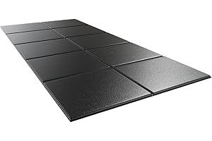 ABBER Space Save Walking Pad Mat for Carpet Floors, 51.2" x 23.6" 4mm Small Foldable Bike Mat for Under Desk Treadmill Hardwo