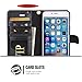 iPhone 7 Case, Moze iPhone 7 Wallet Case [4 Card Slots ] [Wrist Strap] [Stand Feature] PU Leather Flip Wallet Case Cover for iPhone 7 (4.7) -Black