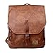 Zebella Unisex Vintage PU Leather Backpack School College Bookbag Laptop