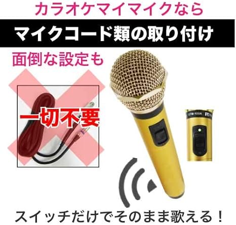 Amazon 期間限定ポイント5倍 カラオケマイマイク Gtm 100 ワイヤレスマイク 専用ポーチ付 ブラック Pa音響機器 楽器