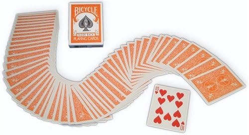 Bicycle Orange Rider Back Playing Cards