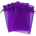 KUPOO Pack of 50PCS 8x12 Inch Organza Drawstring Gift Bag Pouch Wrap for Party/Game/Wedding (Purple)