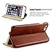 iPhone 8 Plus Case, iPhone 7 Plus Case, Benuo [Vintage Classic Series] Genuine Leather Handmade Folio Flip Leather Case, Ultra Slim, Magnetic Closure with Stand for Apple iPhone 8 Plus/7 Plus (Brown)